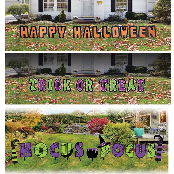 Fun World Yard Sign Halloween Decor 91558